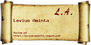 Levius Aminta névjegykártya