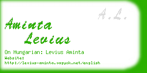aminta levius business card